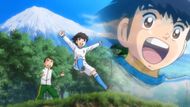 Tsubasa Oozora as seen after kicking the ball to Benzo (Image Source: David Productions)